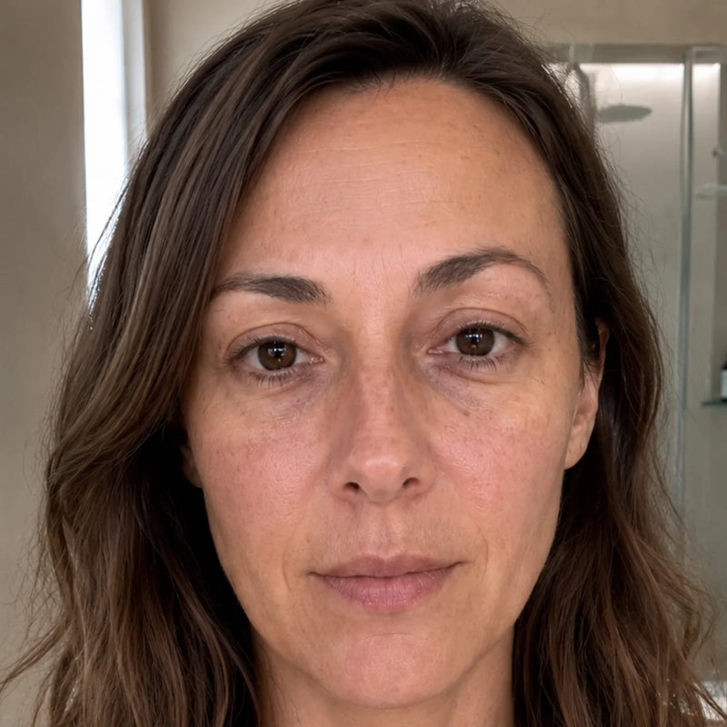 Peau avant le masque LED Kalyssi